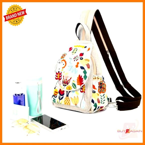 Vintage Embroidered Floral Mini Backpack, Adjustable Straps, Travel Purse main image 6